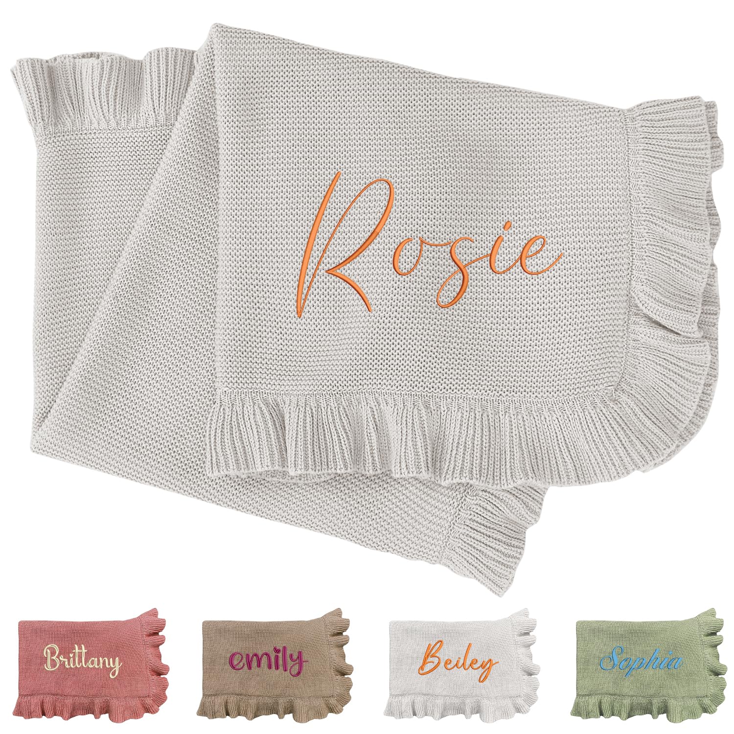 Personalized Knited Baby Blank - Baby Nursery Embroidery ulasan dan harga