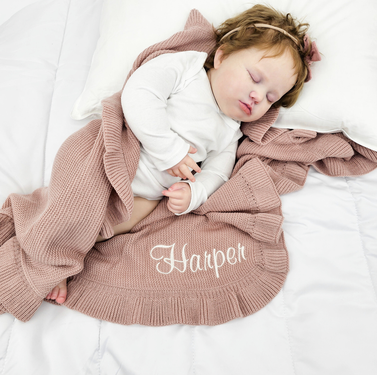 Personalized Knited Baby Blank - Baby Nursery Embroidery ulasan dan harga