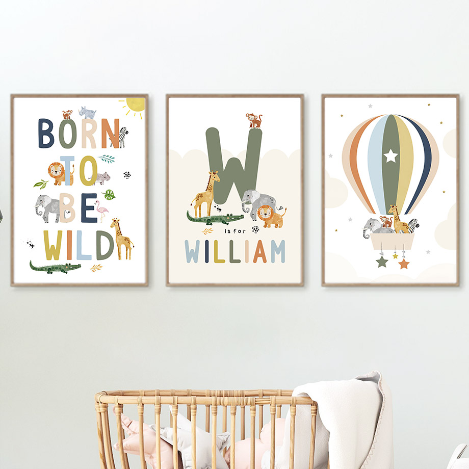Crocodile Balloon Lion Elephan - Baby Nursery Art ulasan dan harga