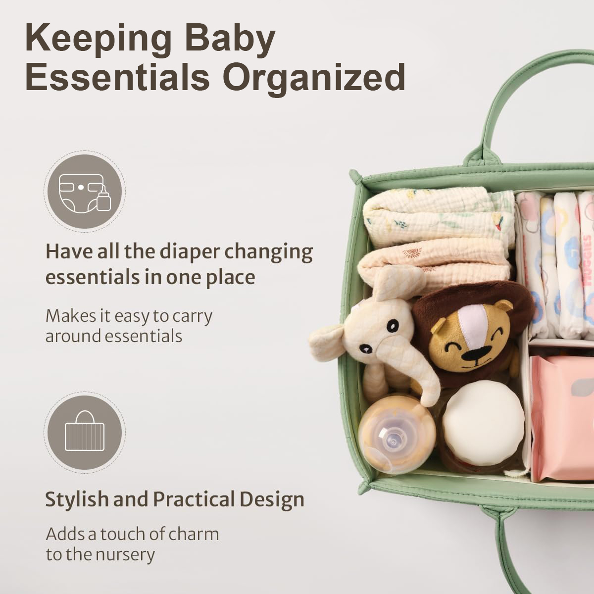 Baby Diaper Caddy Organizer, S - Baby Nursery Must Haves ulasan dan harga