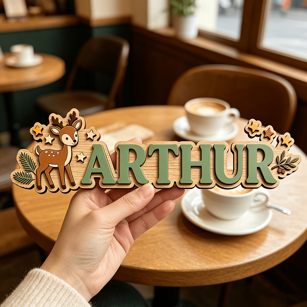 Custom Deer & Star Wooden Name - Baby Nursery Decorations ulasan dan harga
