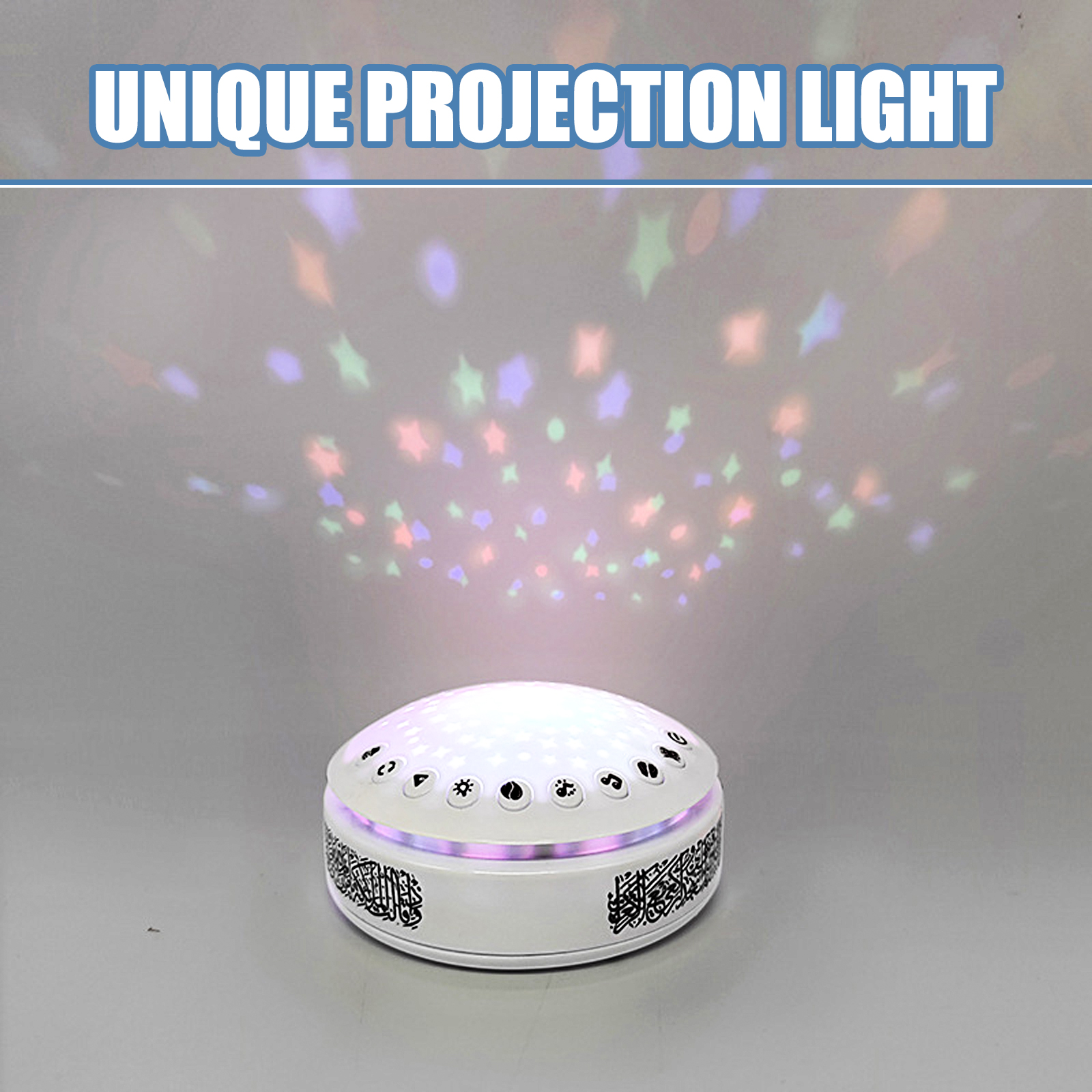 Quran Lamp Speaker Arabic Lear - Night Light Projector Stars ulasan dan harga