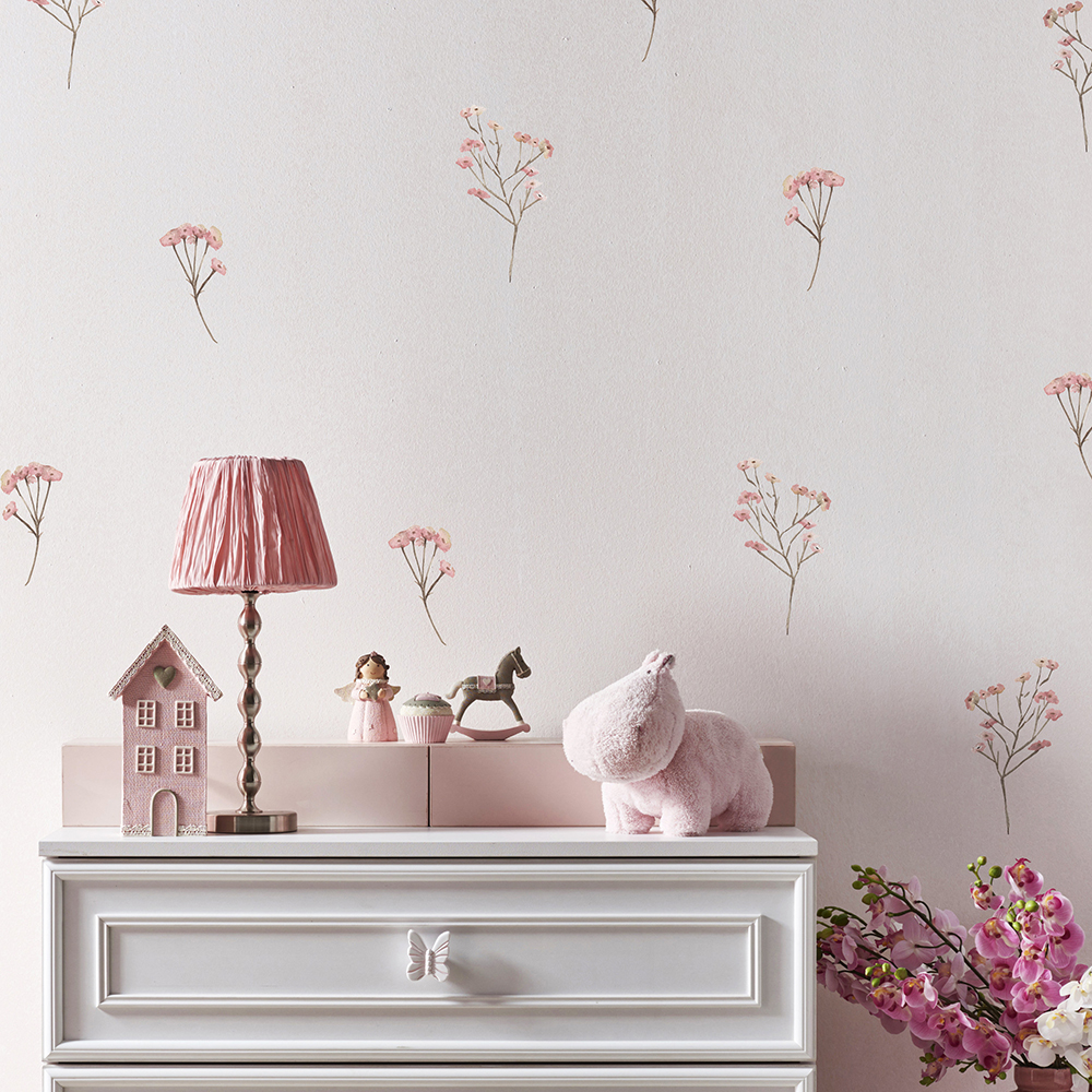 Pink  Watercolor Flower Wall S - Baby Nursery Products ulasan dan harga