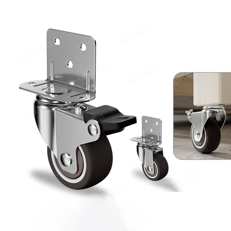 4pcs L-shaped Furniture Caster - Baby Nursery Trolley ulasan dan harga