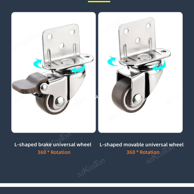 4pcs L-shaped Furniture Caster - Baby Nursery Trolley ulasan dan harga