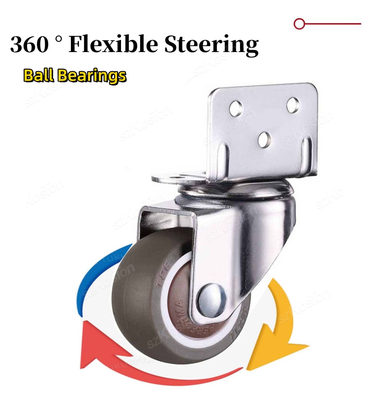 4pcs L-shaped Furniture Caster - Baby Nursery Trolley ulasan dan harga