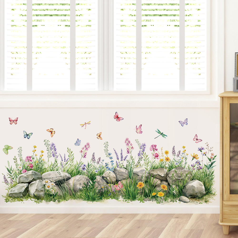 Stones and Flowers Watercolor  - Baby Nursery Labels ulasan dan harga