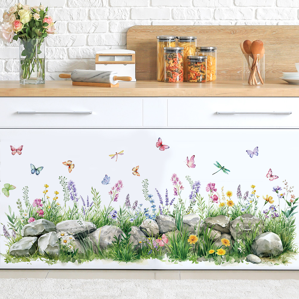 Stones and Flowers Watercolor  - Baby Nursery Labels ulasan dan harga