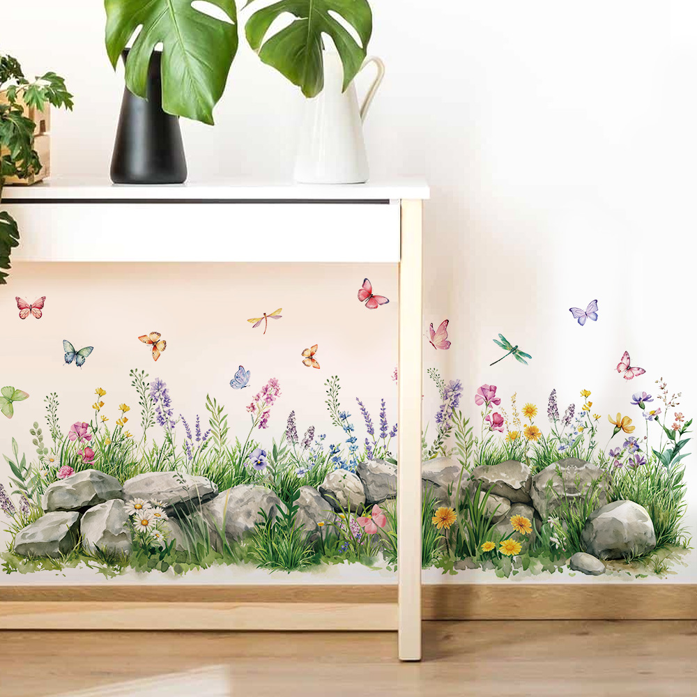 Stones and Flowers Watercolor  - Baby Nursery Labels ulasan dan harga