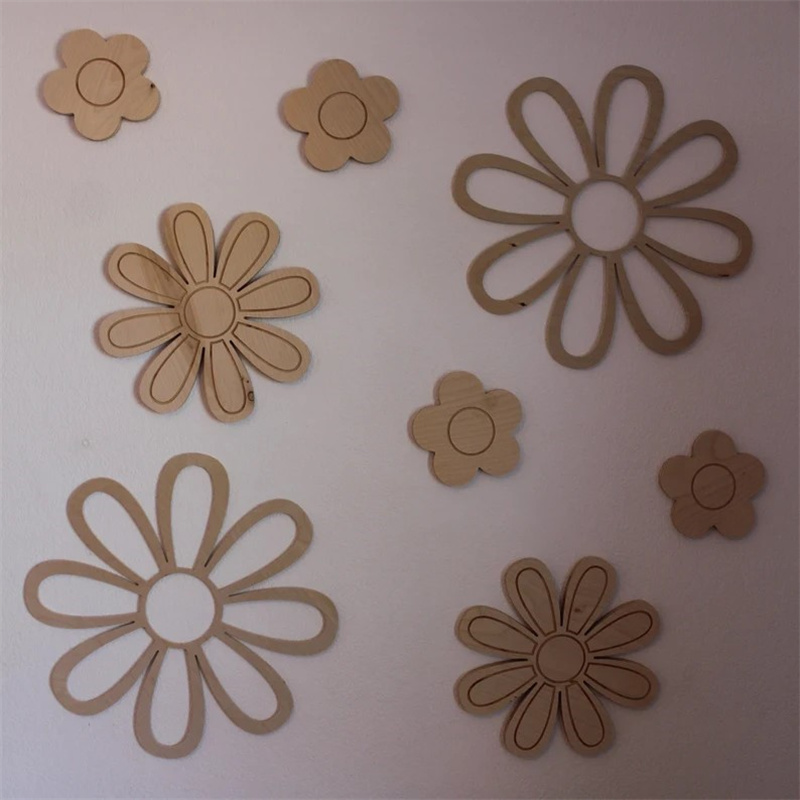 Ins Wooden Daisy Wall Flowers  - Baby Nursery Decor Girl ulasan dan harga
