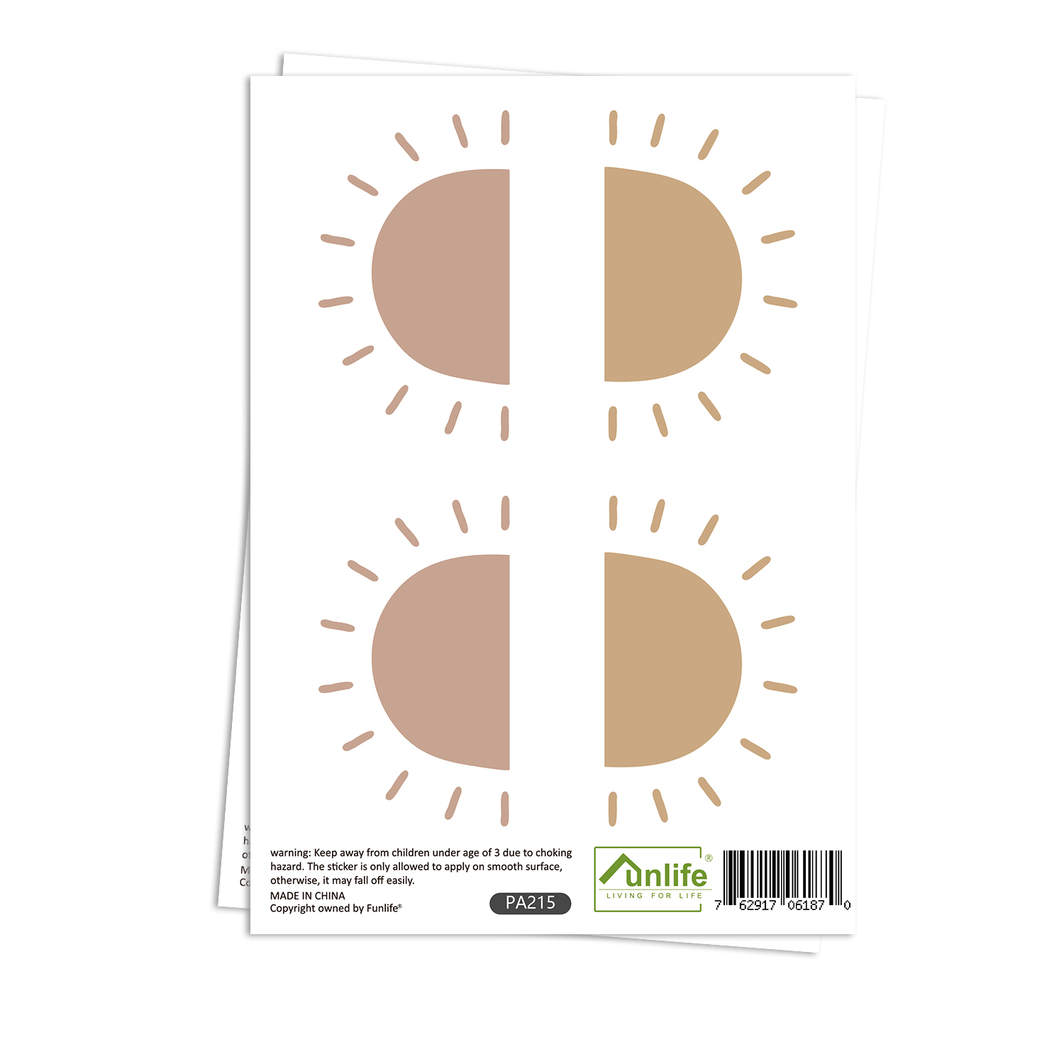 Boho Cartoon Sun Wall Sticker  - Baby Nursery Vintage Decor ulasan dan harga