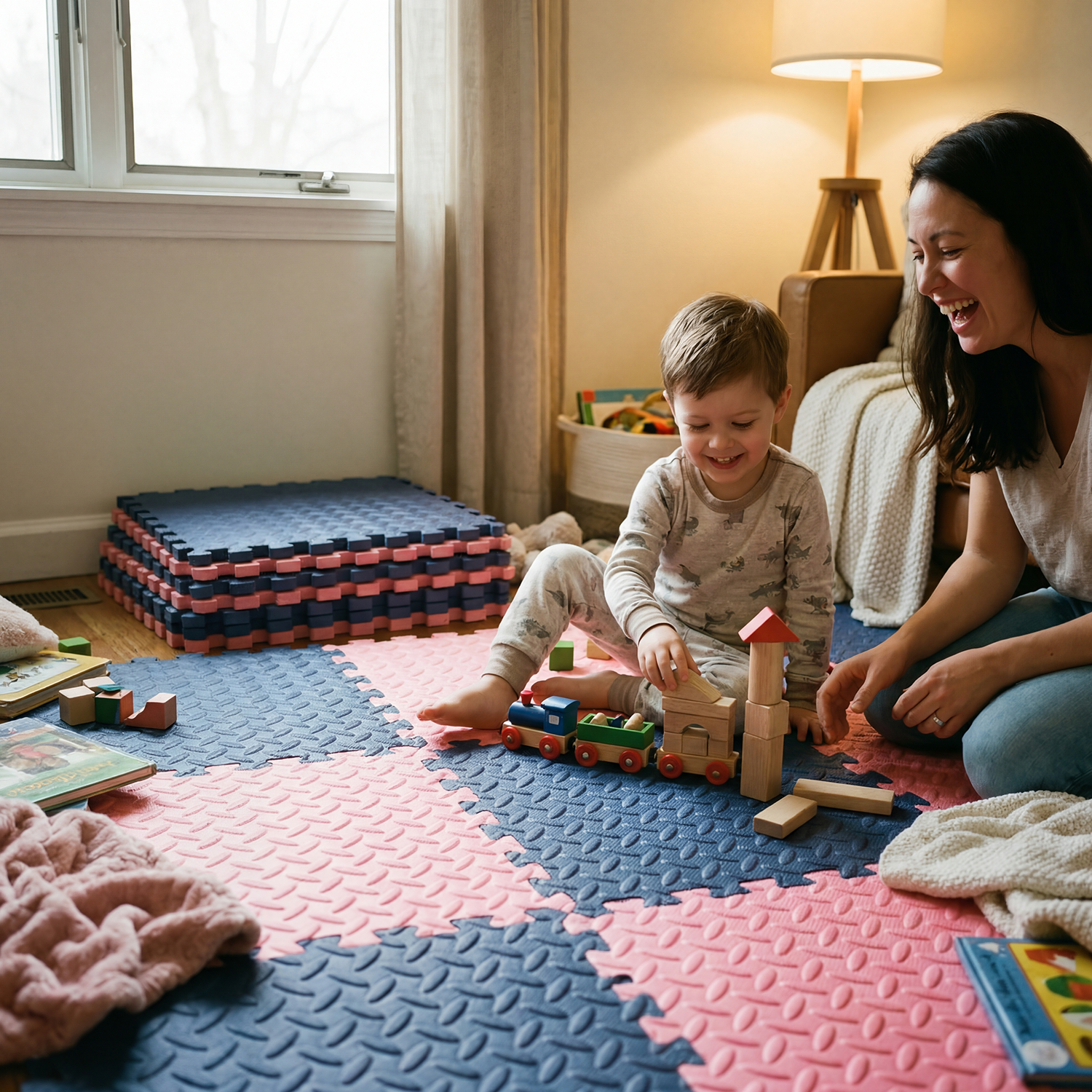 8Pcs 60x60cm Baby Play Mat 1cm - Baby Nursery Mat ulasan dan harga