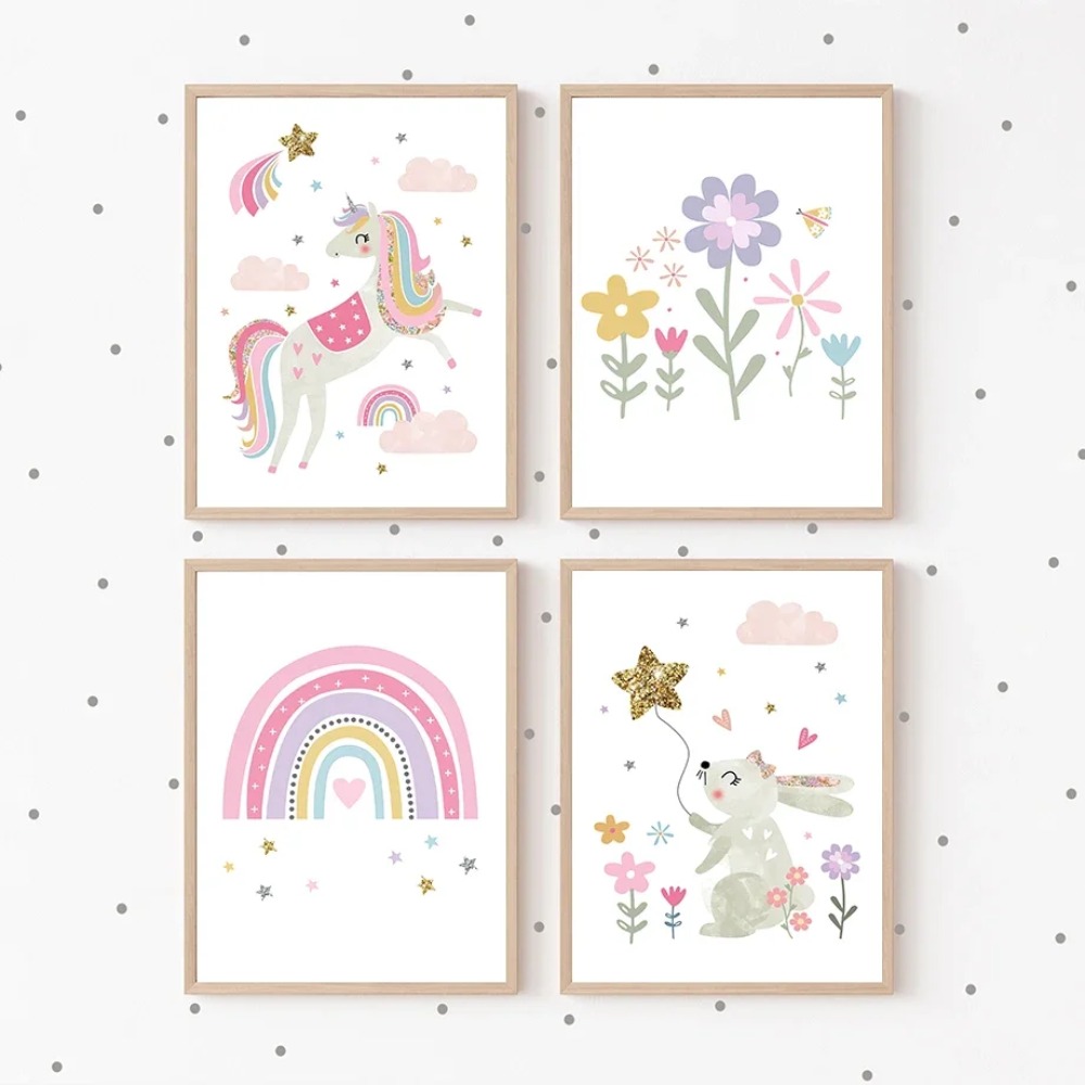 Pink Unicorn Rabbit Rainbow Cl - Baby Nursery Products ulasan dan harga