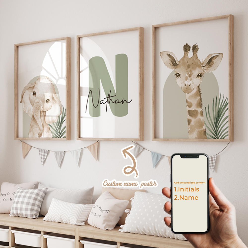 3pcs Personalized Custom Name  - Baby Nursery Decor Girl ulasan dan harga