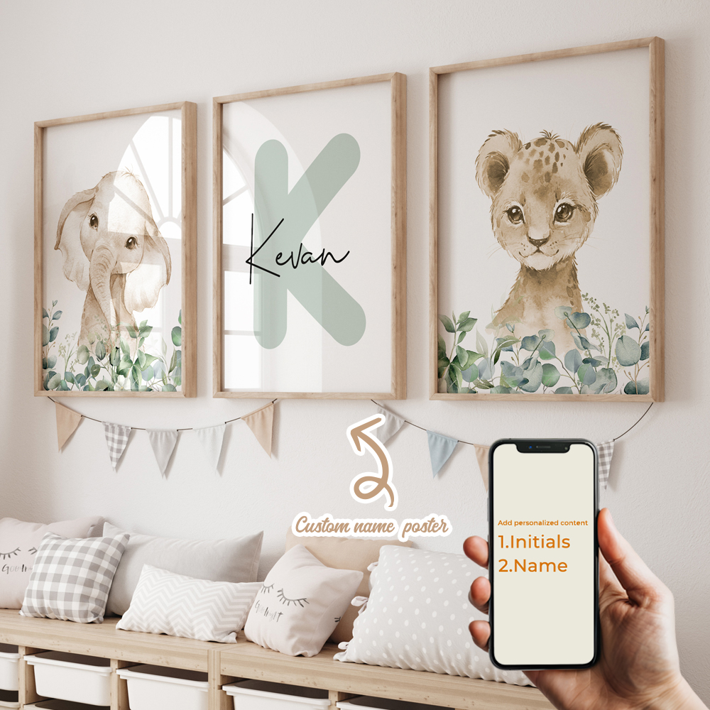 3pcs Personalized Custom Name  - Baby Nursery Decor Girl ulasan dan harga