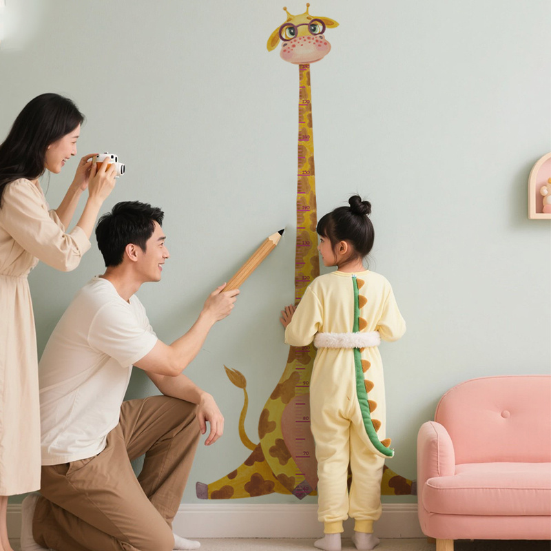 Giraffe Growth Chart Wall Stic - Baby Nursery Labels ulasan dan harga