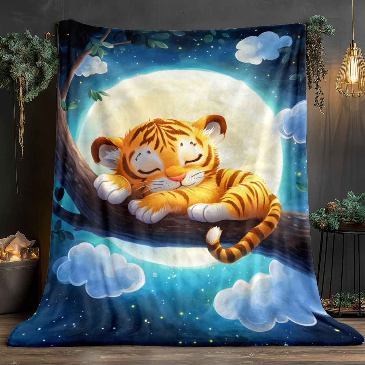 Cute sleeping tiger on tree br - Baby Nursery Hospital ulasan dan harga