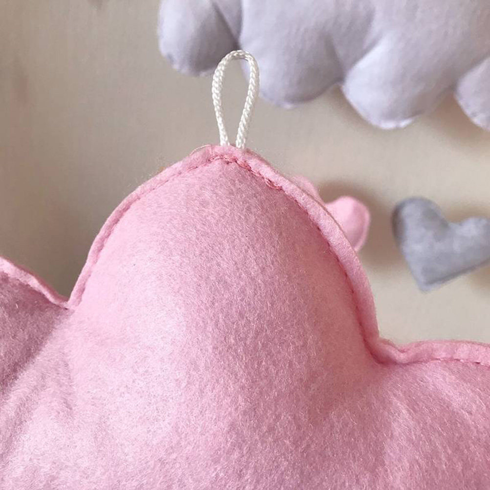 Pink Cloud Hanging Decor Heart - Baby Nursery Light Fixture ulasan dan harga