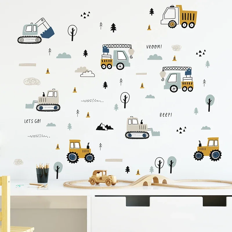 Hand Drawn Cute Cars Cargo Tru - Baby Nursery Products ulasan dan harga