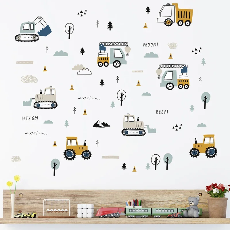 Hand Drawn Cute Cars Cargo Tru - Baby Nursery Products ulasan dan harga