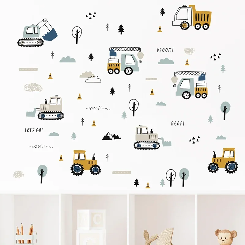 Hand Drawn Cute Cars Cargo Tru - Baby Nursery Products ulasan dan harga