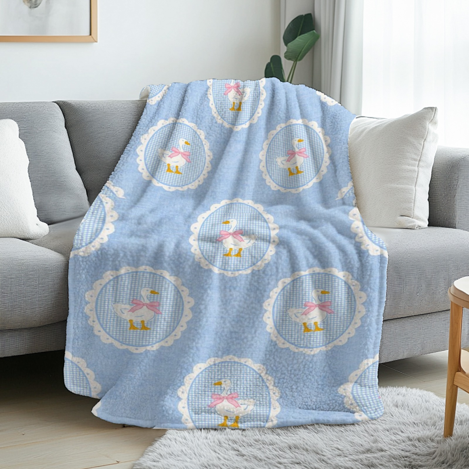 VIKAMA Gingham Blue Cottage Du - Baby Nursery Hospital ulasan dan harga
