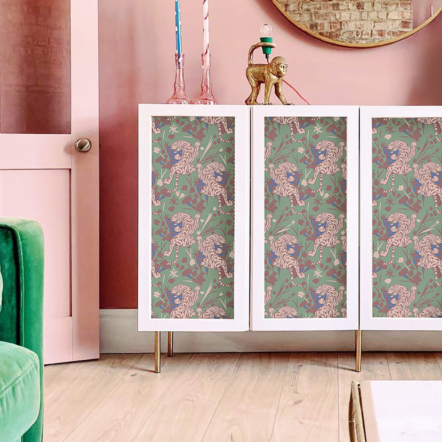Woodland Tiger Peel and Stick  - Baby Nursery Peel And Stick Wallpaper ulasan dan harga