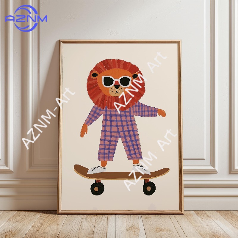 1PC Funny Animal Skateboarding - Baby Nursery Products ulasan dan harga