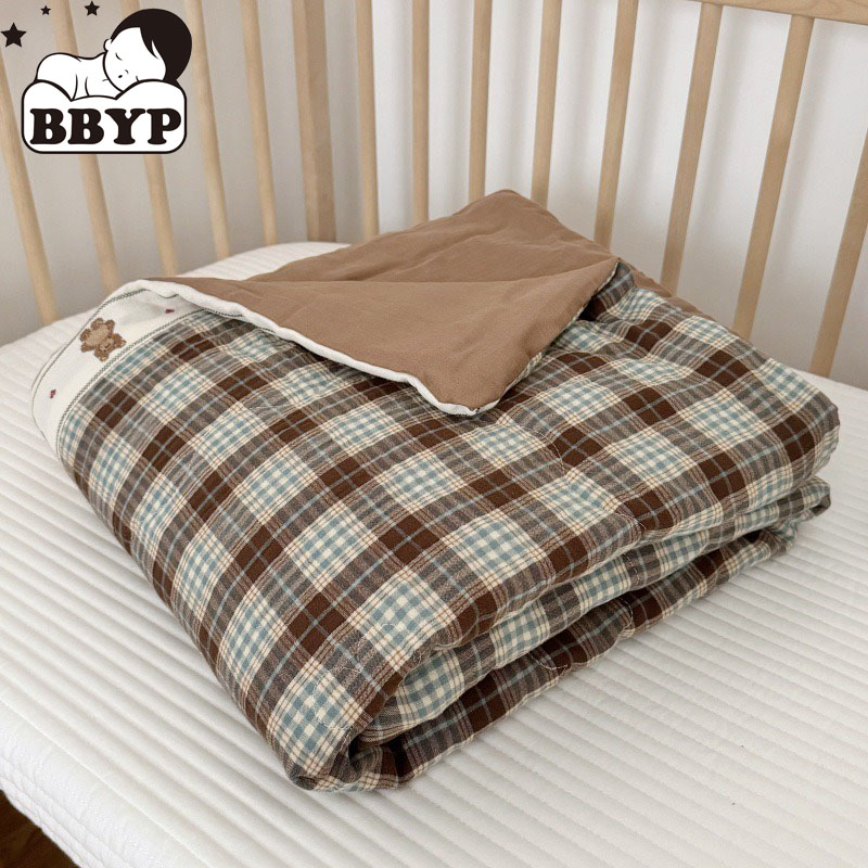 Breathable Grid Linen Quilt fo - Baby Nursery Quilts ulasan dan harga