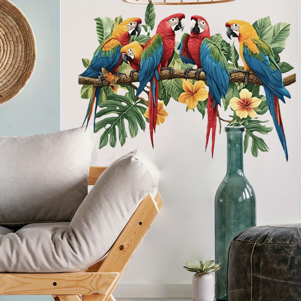 3Pcs Parrots on Branch Wall St - Baby Nursery Products ulasan dan harga