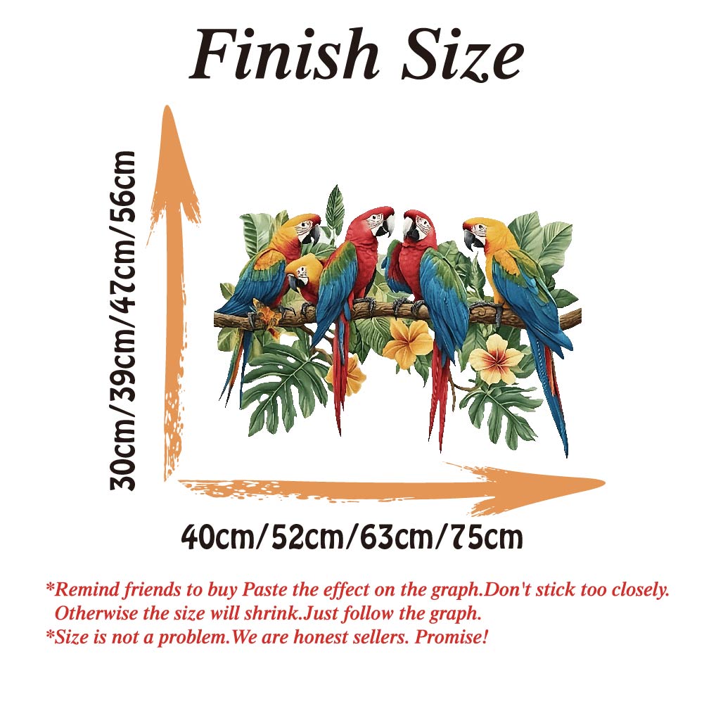 3Pcs Parrots on Branch Wall St - Baby Nursery Products ulasan dan harga