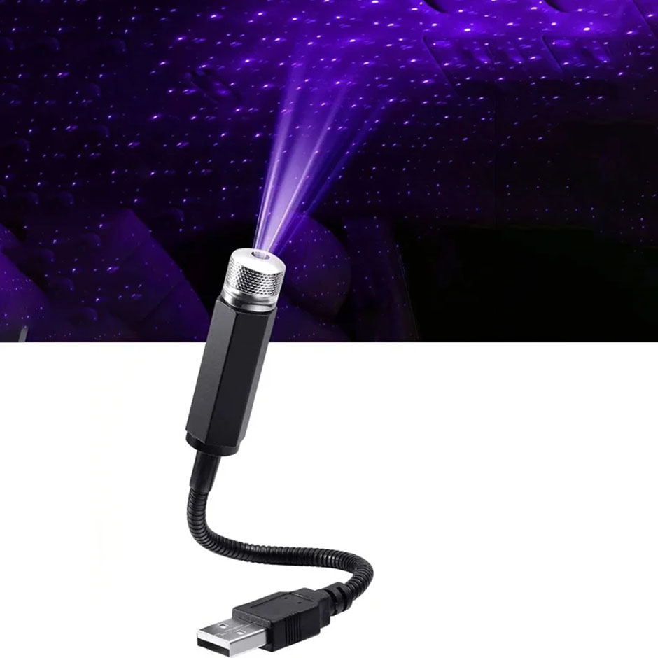 1pcs Mini LED Car Roof Star Ni - Night Light Projector Stars ulasan dan harga