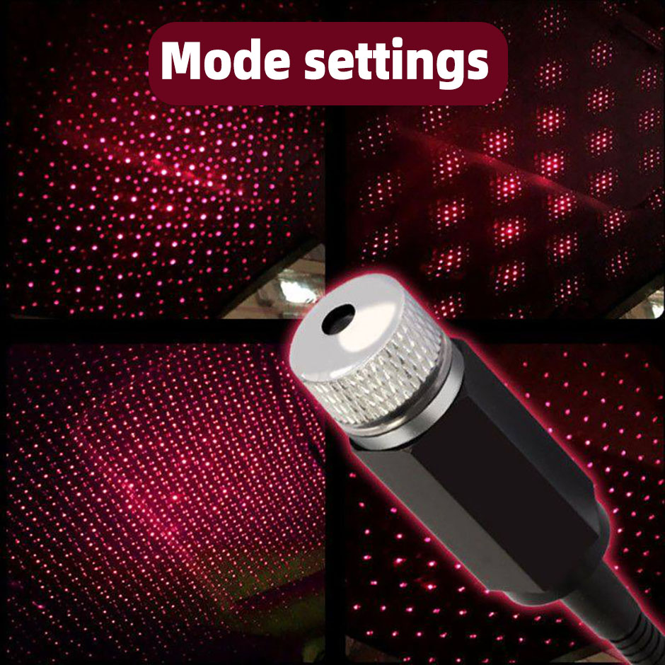 1pcs Mini LED Car Roof Star Ni - Night Light Projector Stars ulasan dan harga