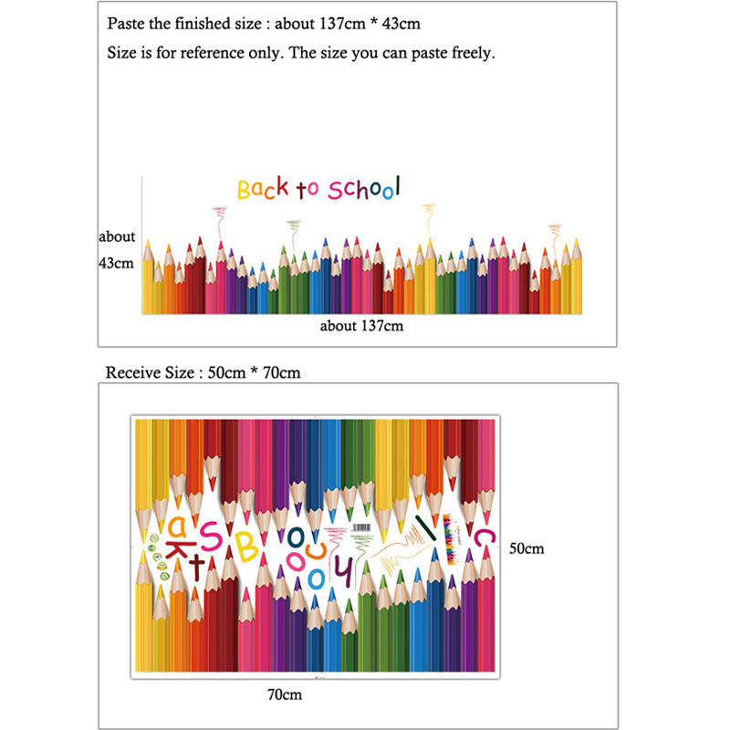 Cartoon Colour Pencil Baseboar - Baby Nursery Labels ulasan dan harga