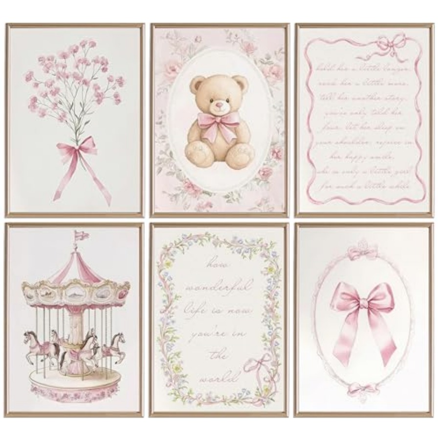 6pcs Pink Vintage Baby Girl Nu - Baby Nursery Vintage Decor ulasan dan harga