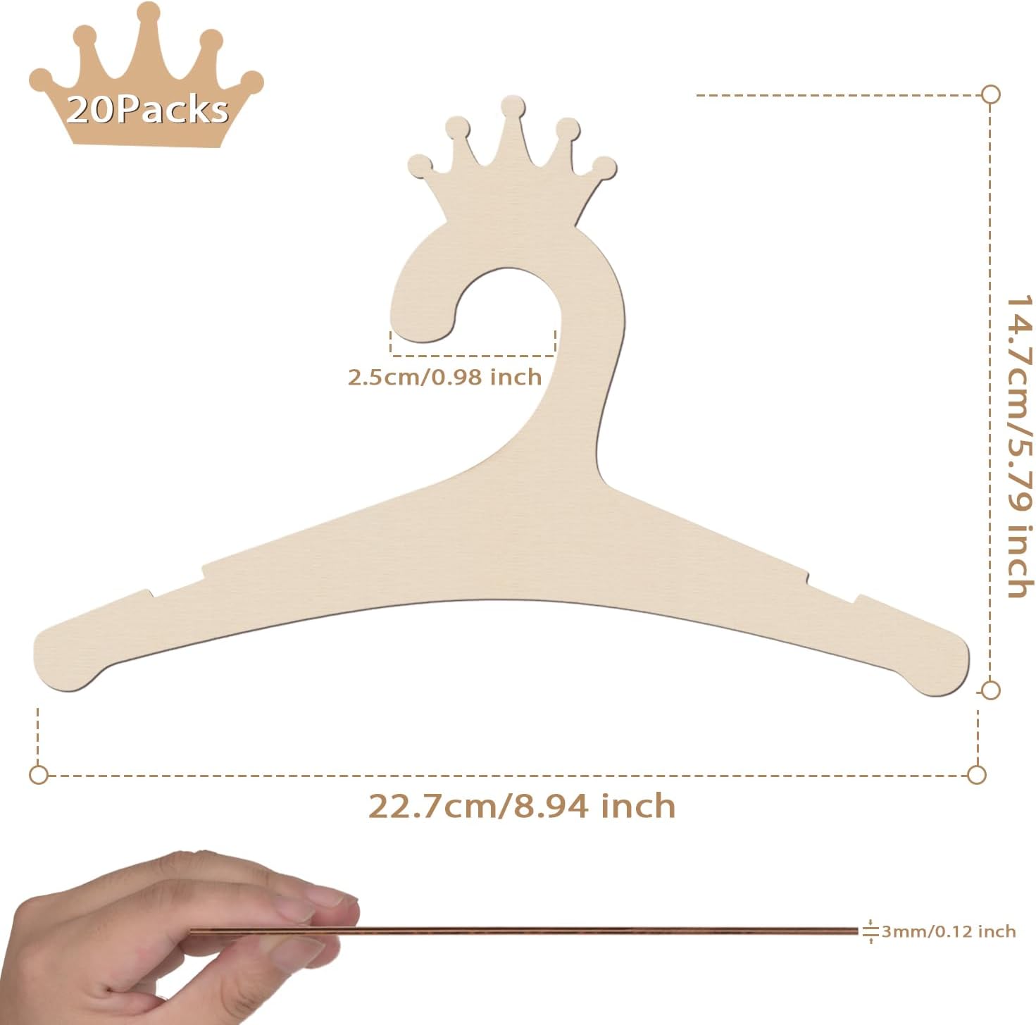 Wooden Baby Hangers 9 Inch, Cu - Baby Nursery Products ulasan dan harga