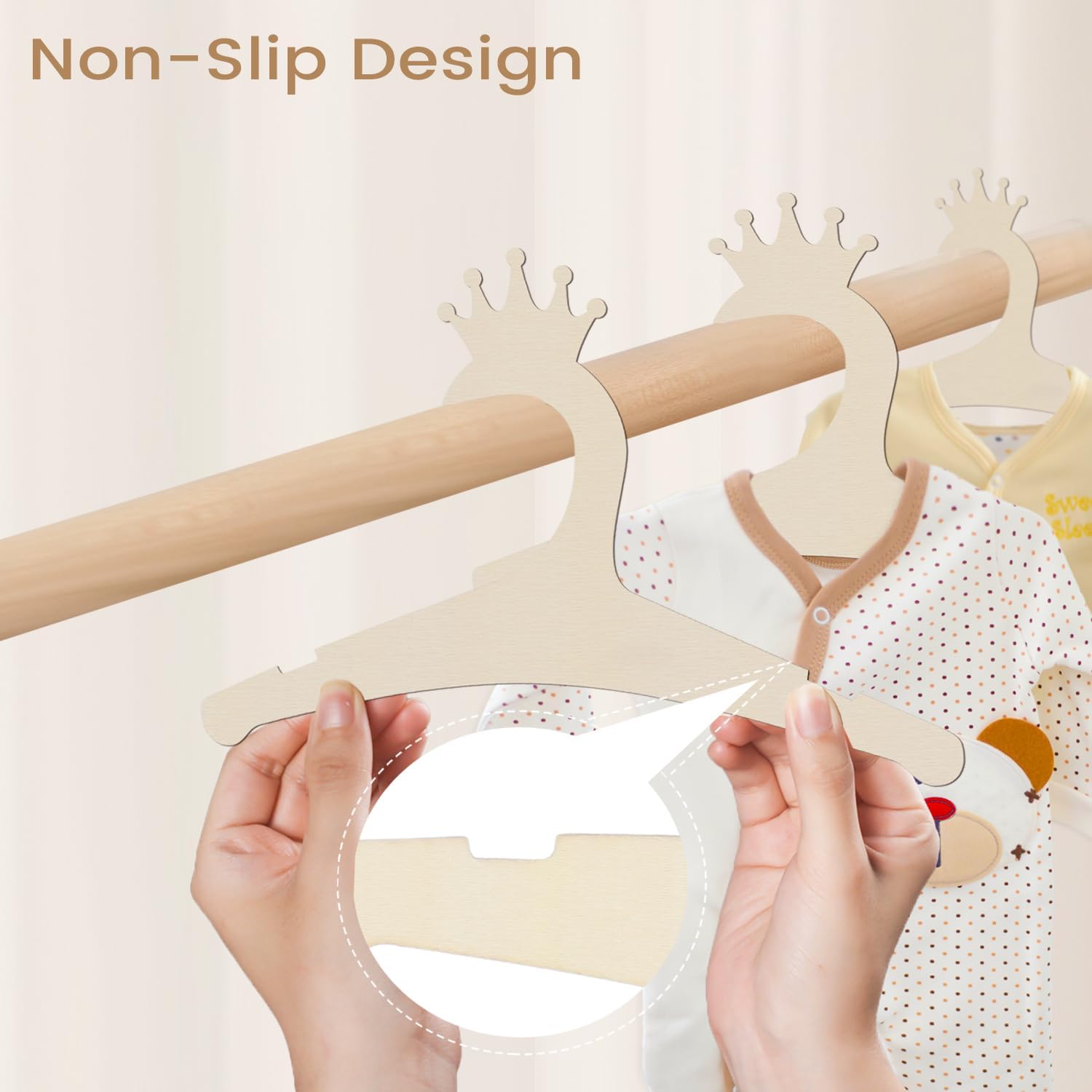 Wooden Baby Hangers 9 Inch, Cu - Baby Nursery Products ulasan dan harga