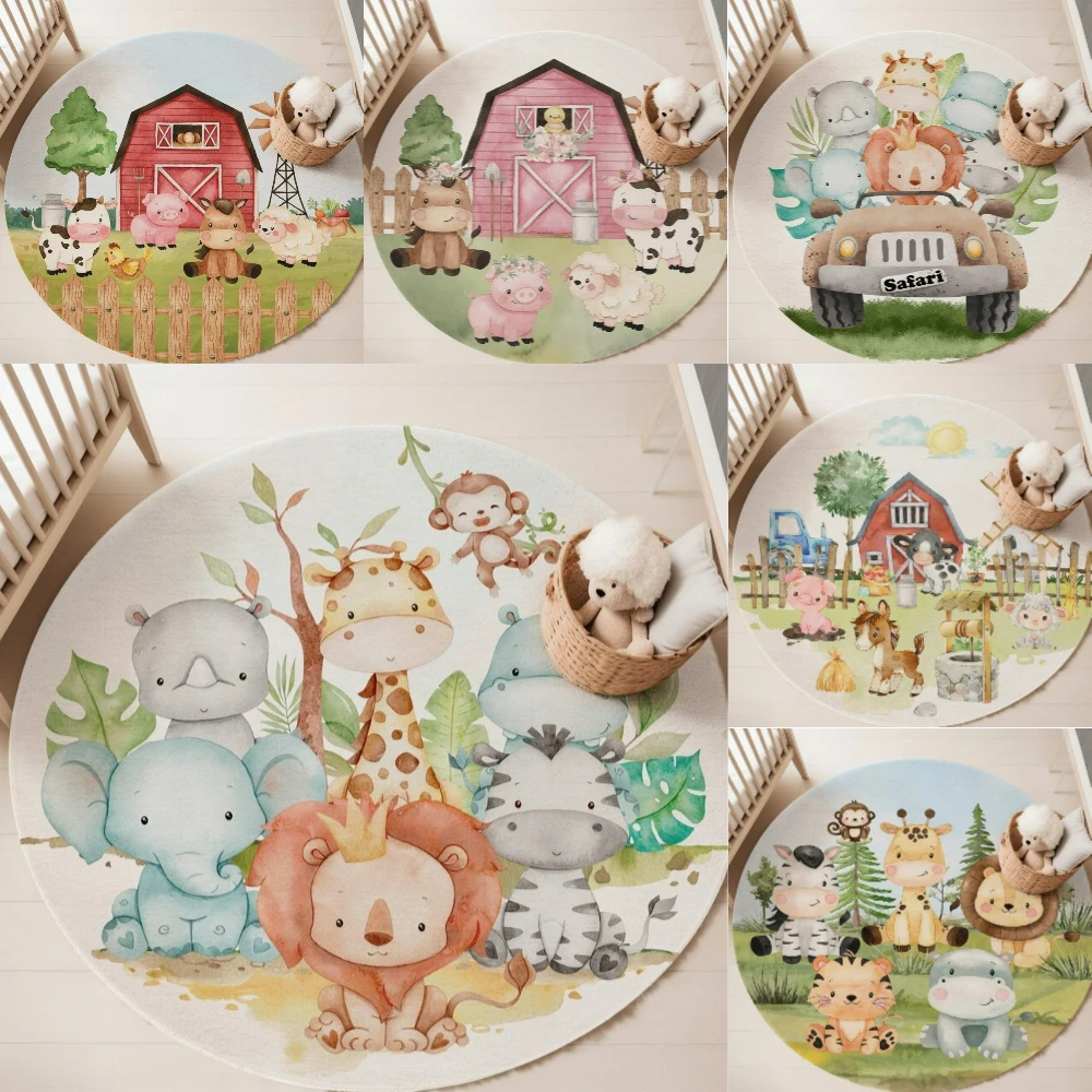 Woodland Animals Nursery Rug f - Baby Nursery Mat ulasan dan harga