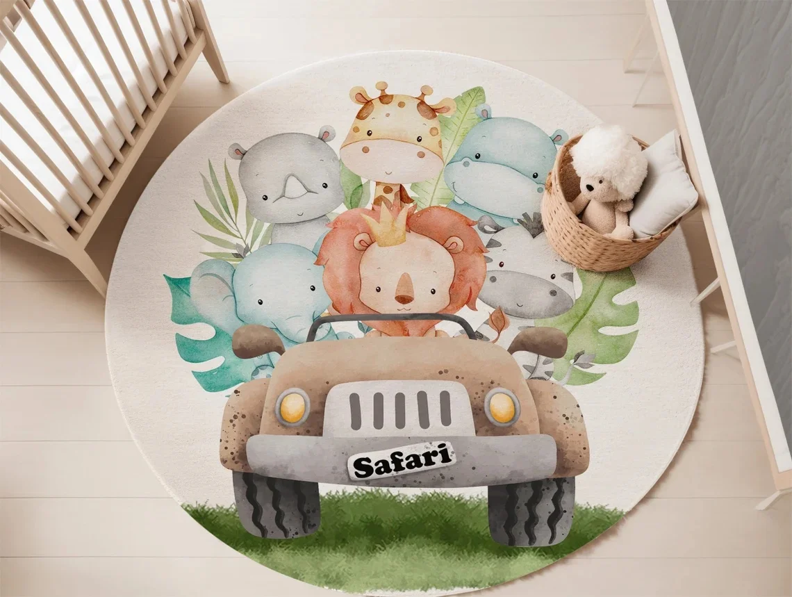 Woodland Animals Nursery Rug f - Baby Nursery Mat ulasan dan harga