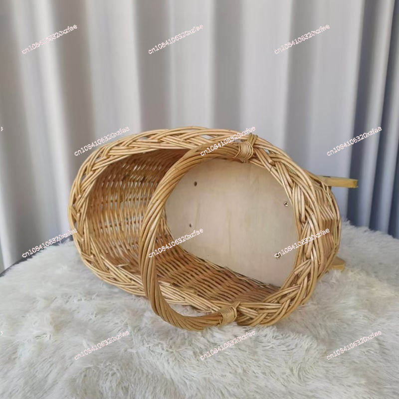 Handwoven Wicker Baby Bassinet - Baby Nursery Trolley ulasan dan harga