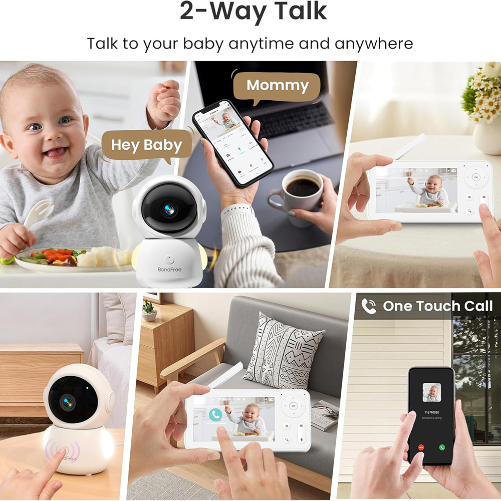 2K Baby Monitor with 2 Cameras - Baby Nursery Videos ulasan dan harga