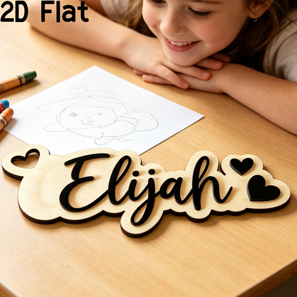 1Pc Custom Love Decor Wooden A - Baby Nursery Decorations ulasan dan harga