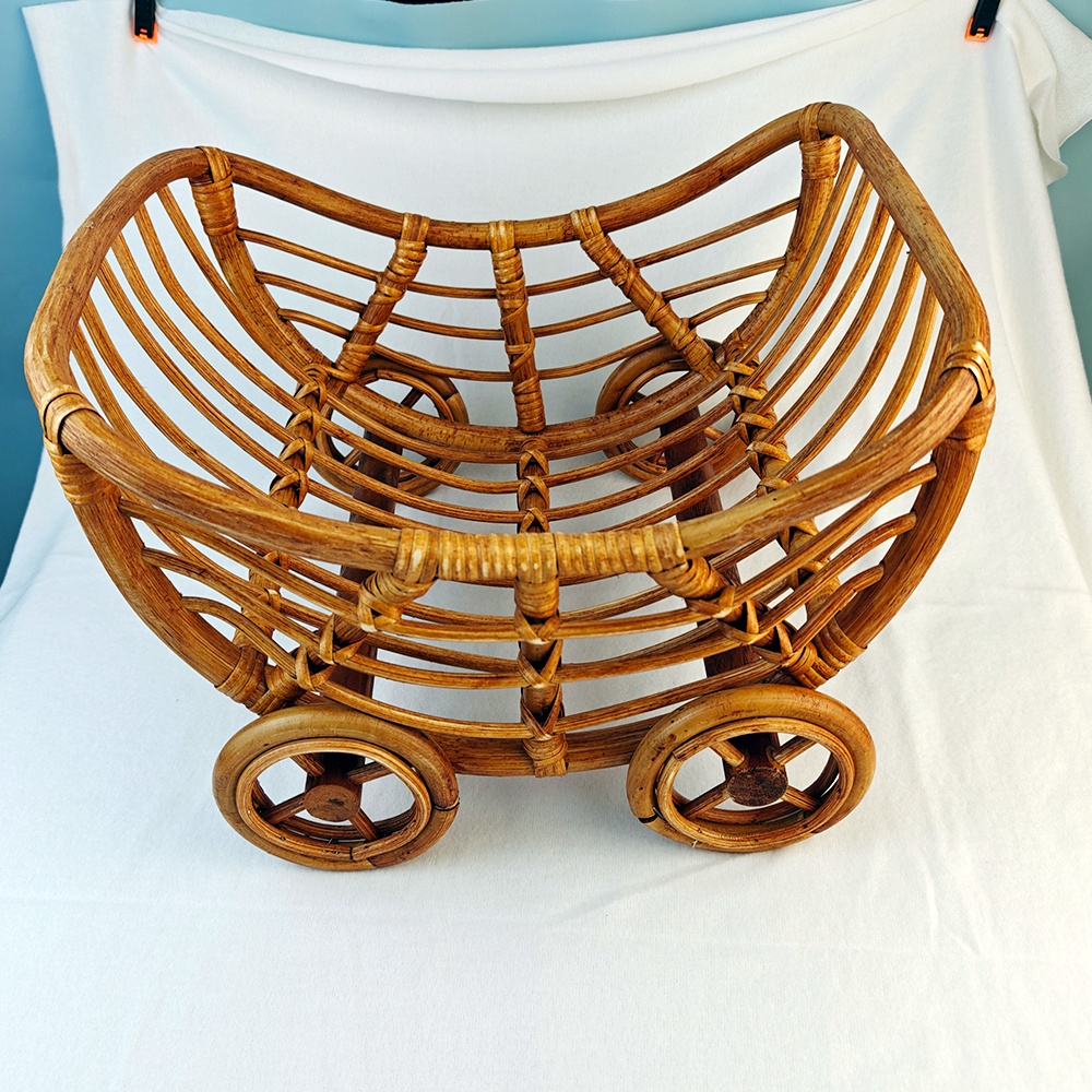 Original Baby Rattan Cart Bask - Baby Nursery Trolley ulasan dan harga