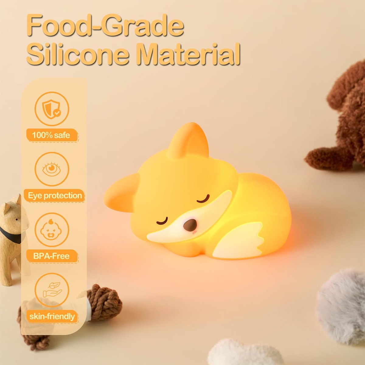 Sleeping Fox Night Light Type- - Baby Nursery Light Fixture ulasan dan harga