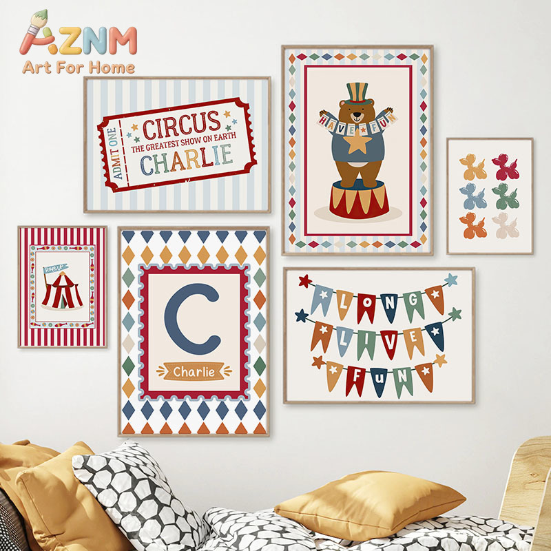 Circus Bear Magician Dog Quote - Baby Nursery Art ulasan dan harga
