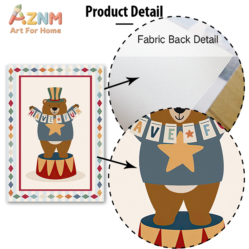Circus Bear Magician Dog Quote - Baby Nursery Art ulasan dan harga