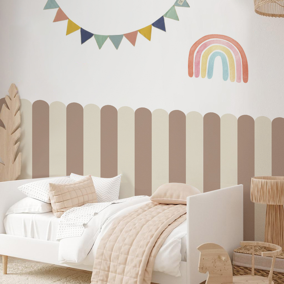 Multicolor Vertical Striped Ar - Baby Nursery Labels ulasan dan harga