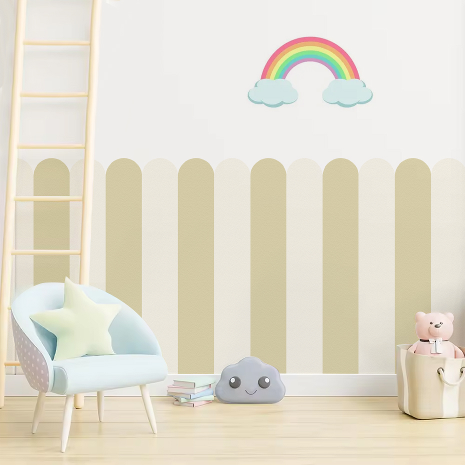 Multicolor Vertical Striped Ar - Baby Nursery Labels ulasan dan harga