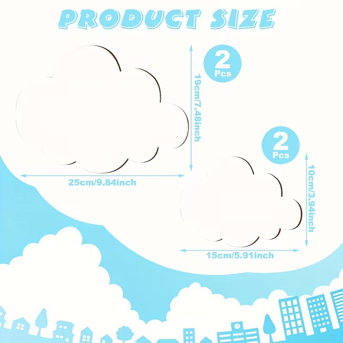6Pcs Cloud & Eyelash Wooden Wa - Baby Nursery Labels ulasan dan harga