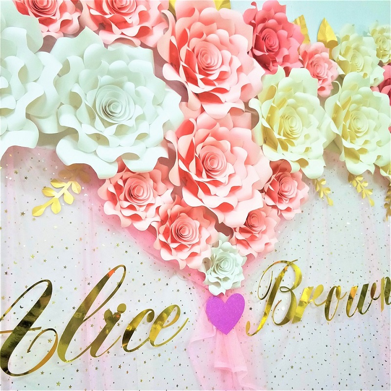 2018 DIY Paper Flowers 15CM Pa - Baby Nursery Videos ulasan dan harga